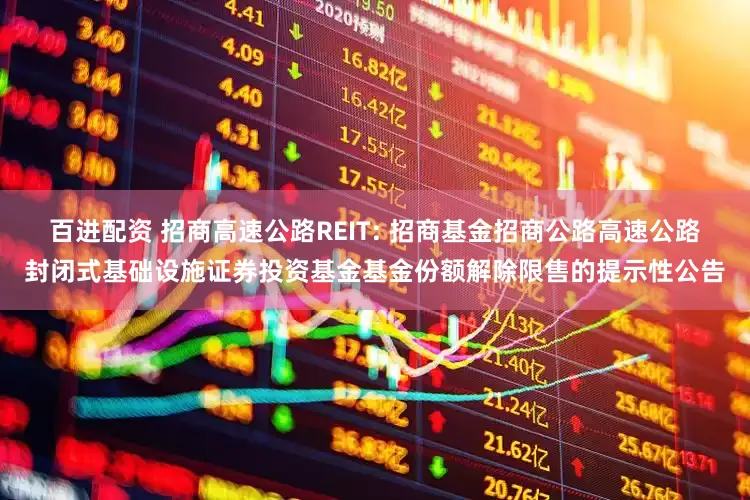 百进配资 招商高速公路REIT: 招商基金招商公路高速公路封闭式基础设施证券投资基金基金份额解除限售的提示性公告